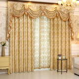 欧式印花提花双面绒布料定制提花雪尼尔客厅卧室全遮光窗帘
