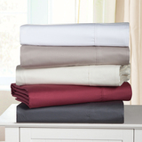 纯棉贡缎床单纯色单件埃及棉缎纹棉布高档床单双人单品纯白色被单