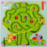 儿童磁性迷宫玩具 宝宝早教益智运笔智力迷宫球木制走珠亲子游戏