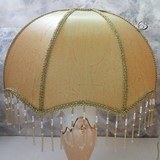 复古欧式宫廷伞形吊坠灯罩卧室落地灯床头台灯灯罩可擦洗羊皮灯罩
