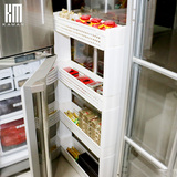 kaman 夹缝收纳整理架 可移动厨房收纳架冰箱侧边多功能塑料角架