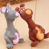 包邮 宠物搪胶发声袋鼠玩具 环保玩具 狗狗健齿玩具 泰迪比熊 BQ
