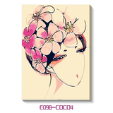 数字油画diy数码彩绘人物卡通动漫手绘大幅装饰画蔷薇美少女系列4