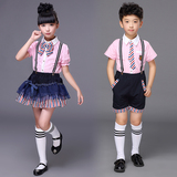 六一儿童演出服中小学生合唱服装校服幼儿园服背带裤表演服男女童