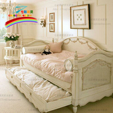 七彩精灵欧式古典实木儿童家具定制 沙发床 儿童床女孩高档单层床