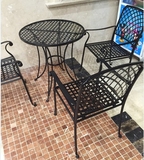 椅子茶几三件套铁艺桌椅组合三件套庭院花园户外桌椅休闲桌椅藤