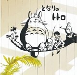 卧室客厅宿舍动漫画宫崎骏钓鱼龙猫经典动漫卡通儿童房墙贴纸贴画