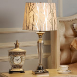 欧式水晶台灯卧室床头灯 现代简约美式奢华装饰台灯创意时尚客厅