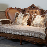 欧式沙发垫防滑沙发套布艺沙发巾蕾丝毛绒真皮奢华组合沙发坐垫子