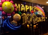 葡萄烘焙 套餐Happy100days宝宝百日铝膜气球 百天背景墙太阳花