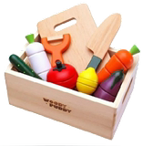 木制磁性蔬菜切切乐 儿童木质水果蔬菜切切看过家家厨房益智玩具