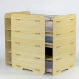 木质文件架书桌面书架杂志书本架文件箱多功能办公室整理架收纳盒