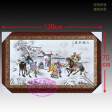 景德镇陶瓷板画 三顾茅庐三国人物 现代中式客厅装饰画挂画698GMC