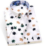 夏季印花短袖衬衫男 半袖青年韩版时尚休闲修身衬衣潮流型男装