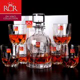 包邮意大利RCR进口玻璃杯 酒瓶 威士忌杯 水具酒具礼盒套装