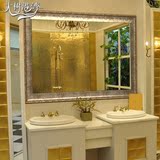 大树豪华欧式复古镜大浴室镜子壁挂镜卫浴镜卫生间镜子定制特价