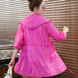 卡西玫2016夏季通勤薄款中长款防晒衣防紫外线长袖女短外套6051