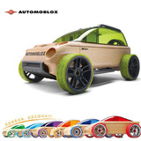 德国Automoblox木头拼装车拆装汽车模型大号绿色越野车X9X吉普车