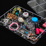 18格ps塑料透明收纳盒 饰品珠宝盒 水钻串珠盒 样品盒 玩具乐高盒