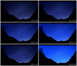 高清实拍视频素材黑夜到黎明不时有彗星划过的美丽星空延时摄影