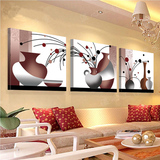 现代客厅装饰画抽象无框画沙发背景墙画壁画卧室挂画艺术画花瓶