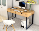 家用经济型小户型卧室实木组装办公台式电脑桌收纳抽屉式写字桌