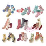 春秋男女宝宝袜子婴儿童纯棉短袜中筒袜高筒袜防滑袜造型袜3双装