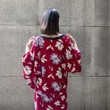 夏季女装日式复古宽松休闲樱花和服短外套韩版七分袖防晒衣薄开衫