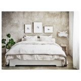 上海宜家家居代购IKEA艾思福1.5 1.8米双人板式床架主卧家具正品