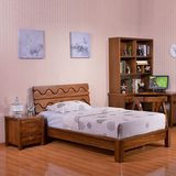 帝森堡 胡桃木床实木床家具儿童床单人床1.2米床中式实木小床