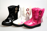 2013冬款ABC专柜正品女童鞋小童时尚防滑保暖二棉皮靴P35122602