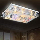 MP3音乐客厅灯 长方形水晶灯遥控变色创意卧室灯温馨LED吸顶灯