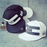 2016夏季新款韩版男士帽子时尚街头嘻哈棒球帽青少年印花太阳帽潮