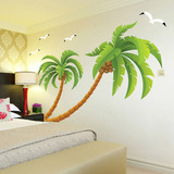 墙贴纸 椰子树 墙纸贴墙贴画客厅温馨卧室树贴花 墙壁贴纸