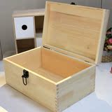 包邮木箱子 收纳箱大号 实木带锁 储物箱 整理箱 有盖木质木盒子