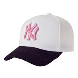 MLB专柜正品包邮白色洋基队NY男女秋春夏帽时尚棒球帽子韩国代购