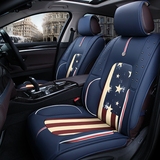 汽车坐垫米字旗现代IX35LOLO朗逸英朗个性3D全包皮四季通用座套