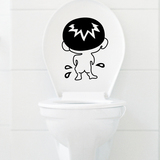 贴纸卫生间浴室厕所马桶装饰墙贴纸可爱卡通防水创意马桶贴画自粘