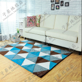 时尚简约现代格子地毯客厅沙发茶几地毯卧室床边手工腈纶地毯定制