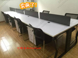 山东上海家具厂批发办公桌屏风卡座蝴蝶钢架带线槽6人4人8人组合