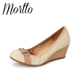 奥卡索MORTTO 新款坡跟女鞋 时尚通勤单鞋M10014