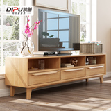 纯实木电视柜进口白橡木1.8米电视柜日式简约现代客厅胡桃色家具