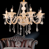 欧式水晶吊灯现代简欧蜡烛灯K9玻璃水晶客厅灯大气餐厅卧室灯具