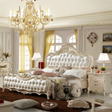 奢华欧式床 1.8米双人床储物床 美式床 新古典实木婚床 卧室家具