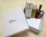 现货 Dior/迪奥 彩妆小样4件套套装 睫毛膏/唇彩/香水/卸妆