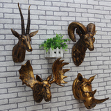 欧式创意树脂动物头墙饰壁挂挂饰玄关客厅等背景墙壁饰墙上装饰品