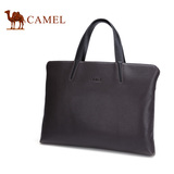camel骆驼箱包 男士商务休闲手提包横款牛皮手提公文包