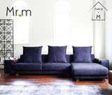 日式简约实木现代大小户型可拆洗贵妃棉麻布艺定制北欧式组合沙发