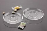 中国风耐热玻璃创意杯碟碗碟隔热盘子待客盘咖啡杯盘子花茶杯杯垫