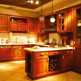 青岛实木整体厨房橱柜定做 海芙曼欧式风格 橡木门板 石英石台面